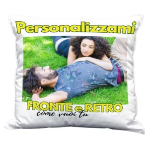 Cuscino personalizzato fronte e retro con foto e scritta (desktop)